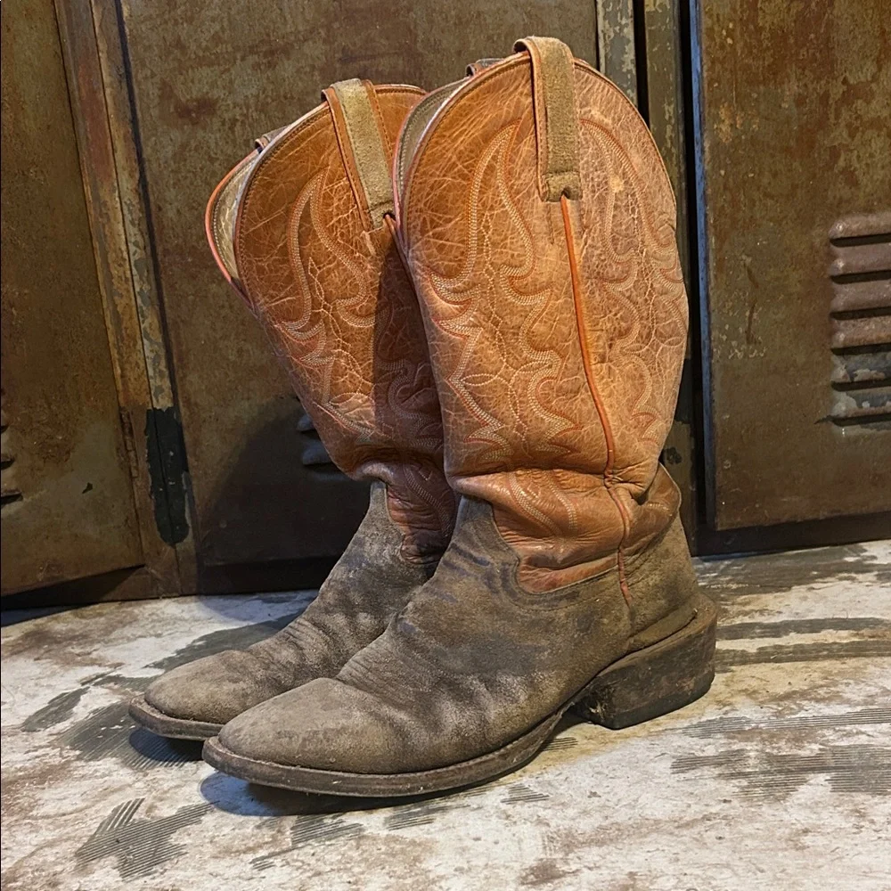 Vintage Western Leather Boots - Picture 1 of 4